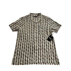 NWT WAO The Camp Shirt in Cream Multi Chain